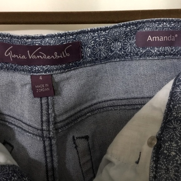 Gloria Vanderbilt Swan Series Amanda Flawless Flex Stretch Jean Capris Size 4 - Picture 5 of 8